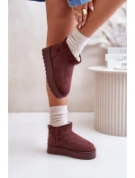 Sněhule Dámské Na Platformě Zateplené Kožíškem Tmavě Hnědé Xamella Sněhule Dámské Na Platformě Zateplené Kožíškem Tmavě Hnědé Xamella