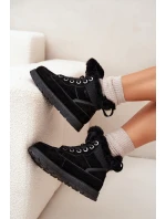 Dámské sněhule na platformě s kožešinkou Big Star – černé