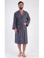 Pánský župan s kapucí Proužek