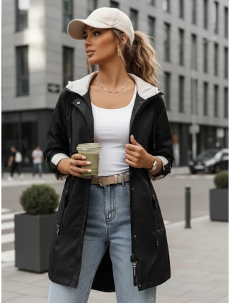 Dámská přechodná bunda parka MEROY černá FashionStreet TY4290
