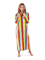 Dámský župan 3656 Capri s kapucí se zipem - Vestis