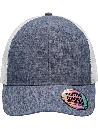 Daiber MB 6244 6 panelová síťovaná kšiltovka 03.6244 navy melange/white