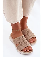 Dámské pantofle Sergio Leone KL064 Béžové