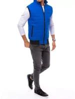 Pánská prošívaná modrá vesta FashionStreet TX4017
