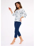 Pyžamo Cornette 162/446 Kristin 2 3/4 S-2XL dámské rozepínací Pyžamo Cornette 162/446 Kristin 2 3/4 S-2XL dámské rozepínací