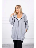 Mikina s potiskem "The world is yours" šedá