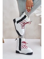 Dámské sněhule na tlusté podrážce veganské D.Franklin DFSH371007 bílé