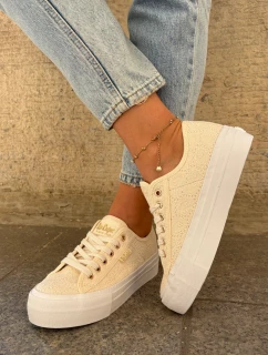 Dámské Tenisky S Krajkou Lee Cooper LCW-25-31-3440L Béžové