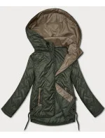 Tenká prošívaná plus size bunda v khaki barvě S'West (B8361-11)