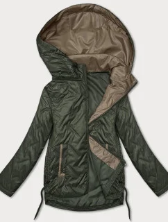 Tenká prošívaná plus size bunda v khaki barvě S'West (B8361-11)