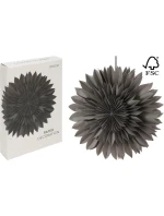 DEKORAČNÍ PAPÍROVÁ ZÁVĚSNÁ HVĚZDA 3D 50CM ŠEDÁ