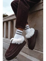 Dámské sněhule s kožíškem na platformě čokoládové Rosmira Dámské sněhule s kožíškem na platformě čokoládové Rosmira