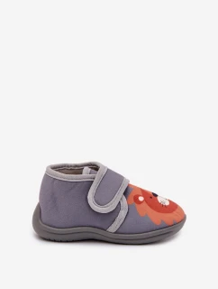 Dětské bačkory na suchý zip – šedé Katline