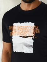 Pánské tričko s potiskem černé FashionStreet RX5489