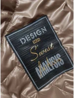 Prošívaná bunda v barvě cappuccino na patentky (B8179-12) Prošívaná bunda v barvě cappuccino na patentky (B8179-12)