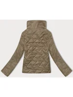 Tmavě béžová tenká dámská bunda se stojáčkem S'West (B8363-12)