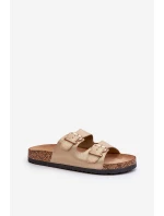 Dámské sandály se zlatými přezkami Fronila