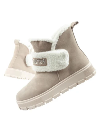 Dámské zimní kotníkové boty LCJ-25-01-3739L Béžová s ecru - Lee Cooper