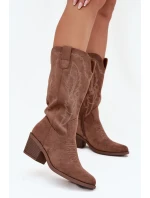 Kozačky na podpatku  model 218487 Step in style