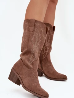 Kozačky na podpatku  model 218487 Step in style