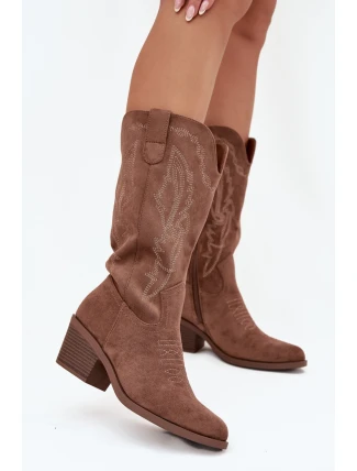 Kozačky na podpatku  model 218487 Step in style