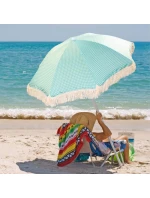 PLÁŽOVÝ A ZAHRADNÍ SLUNEČNÍK SE STŘAPCI 174 CM ZELENÝ