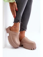 Dámské žabky na masivní podrážce Big Star NN274015 Bílé