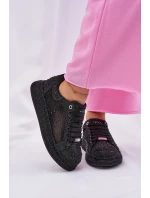 Zdobené tenisky na platformě GOE NN2N4021 černé