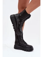 Dámské workery na platformě Vinceza – černé