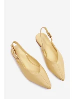 Dámské lakované baleríny s přezkou Rinalle – žluté