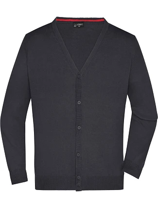 Daiber JN 661 Pánský pletený cardigan s výstřihem do V 02.0661 black Daiber JN 661 Pánský pletený cardigan s výstřihem do V 02.0661 black