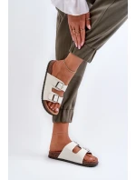 Dámské pantofle s přezkami Bílá Oliena