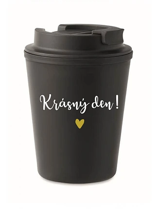 KRÁSNÝ DEN! - černý termohrnek 300 ml