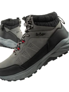 Lee Cooper pánská zimní trekingová zateplená kotníková obuv šedá
