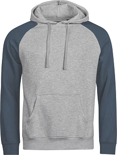 Tee Jays TJ 5156 Mikina s kapucí 2-barevná "Unlabeled" 18.5156 heather/ink