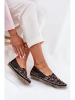 Kožené Vzorované Baletky Maciejka T1929-71 Černé Kožené Vzorované Baletky Maciejka T1929-71 Černé