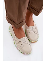 Kožené dámské polobotky S.Barski GR61-5970 Béžové Kožené dámské polobotky S.Barski GR61-5970 Béžové