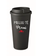 MILUJU TĚ MAMI - černý termohrnek 475 ml MILUJU TĚ MAMI - černý termohrnek 475 ml