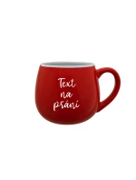 TEXT NA PŘÁNÍ - červený keramický hrníček 300 ml