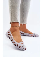 Dámské Gumové Balerínky Šedá Salamová Dámské Gumové Balerínky Šedá Salamová