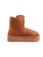 D.Franklin dámské sněhule zimní módní kožešinové zateplené boty hnědé dámské