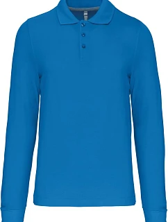 Kariban K 243 Pánské piqué polo s dlouhým rukávem 20.K243 tropical blue