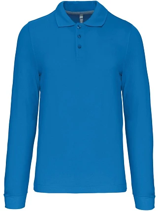 Kariban K 243 Pánské piqué polo s dlouhým rukávem 20.K243 tropical blue