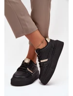 Dámské Sneakersy Na Platformě Big Star SS274360 Černé