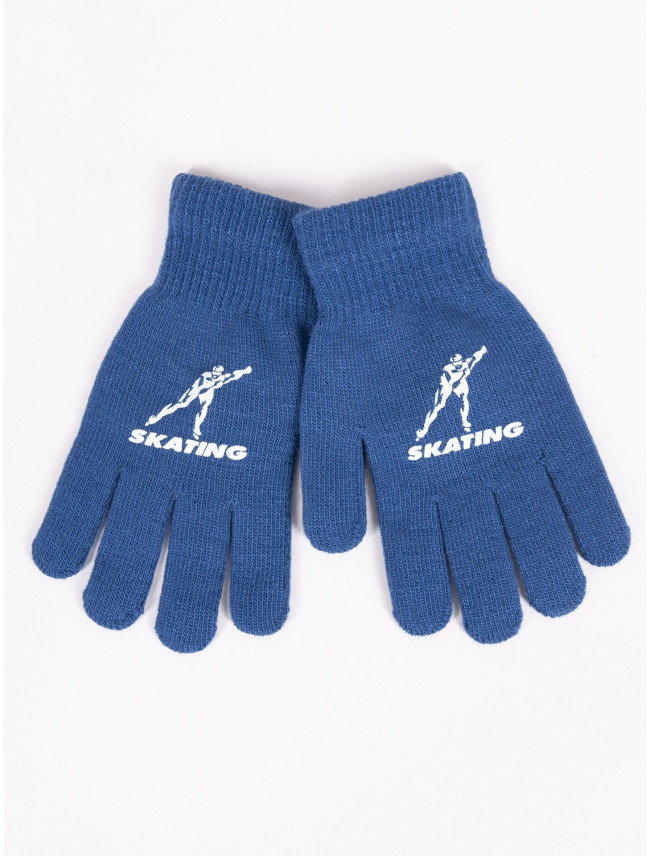 Chlapecké pětiprsté rukavice Yoclub RED-0012C-AA5A-014 Blue