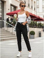Dámské džíny mom fit s vysokým pasem černé FashionStreet UY2954