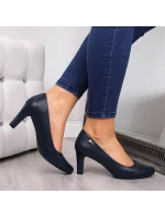 Sergio Leone tmavě modré lodičky na jehlovém podpatku