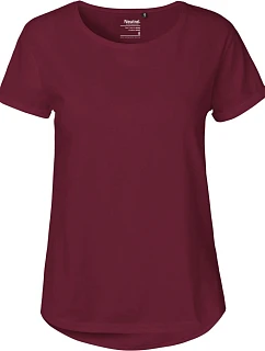 Neutral O 80012 Dámské bio tričko s ohrnutými rukávy 77.8012 bordeaux