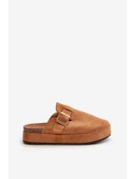 Dámské Klapky Na Platformě Se Zlatou Sponou Camel Terilaina