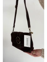 Kožená semišová malá taška čokoládová Jessel